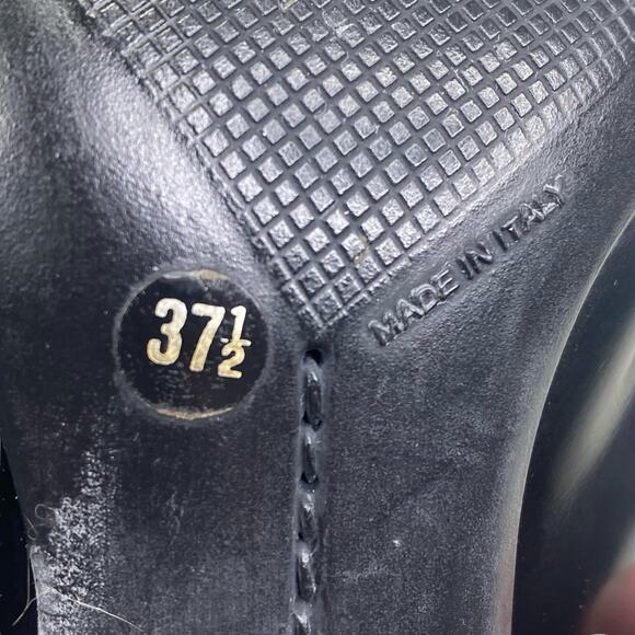 Prada Women’s Black Leather Pointed Toe Kitten Heel Size 37.5 US 7.5 - Picture 14 of 14